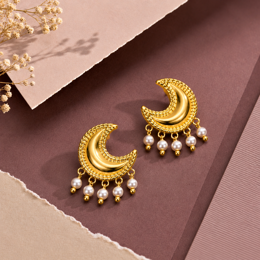 Flora Modern Hoop Earrings – contemporary gold plated hoop earrings, Flora Collection for women-5