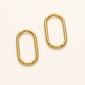 Flora U-Shape Minimal Gold Open Hoop Earrings