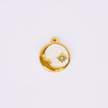 Floral Moon Gold Pendant Necklace