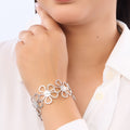 Floral Open Cuff Bracelet