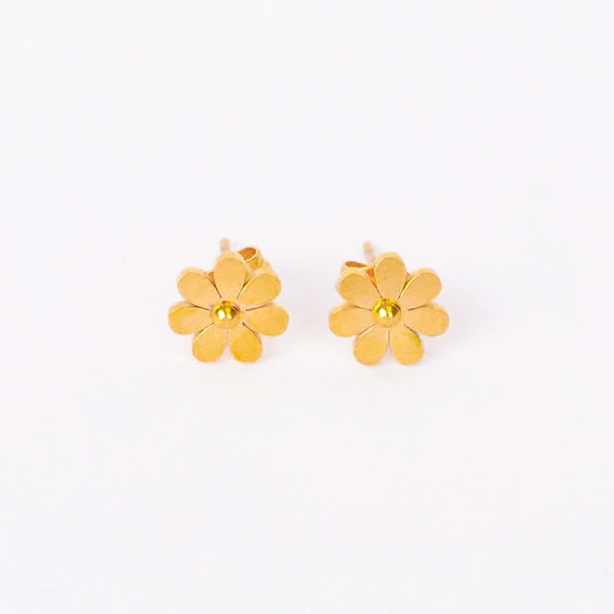 French Bloom Classic Jewellery Set – Parisian bloom motif coordinated jewellery set in 18K gold plated finish-4