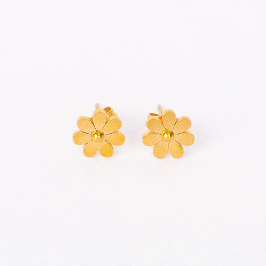 French Bloom Classic Jewellery Set – Parisian bloom motif coordinated jewellery set in 18K gold plated finish-4