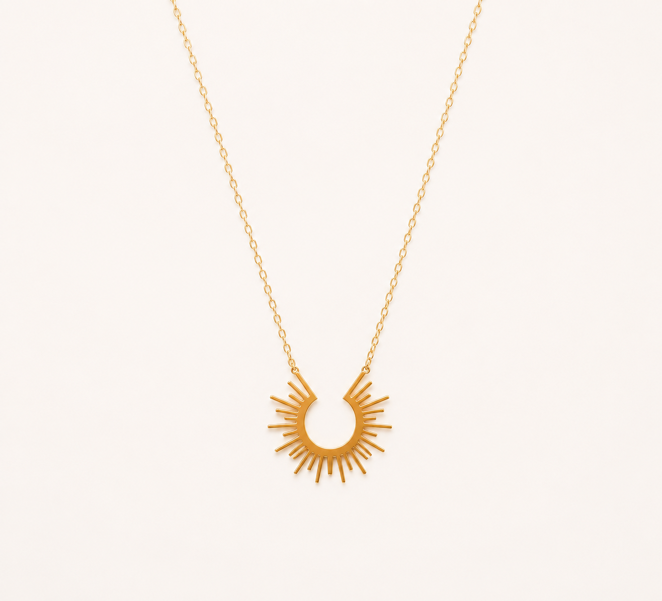 Geo Grace Minimal Necklace – geometric minimal design necklace in 18K gold plated finish for women