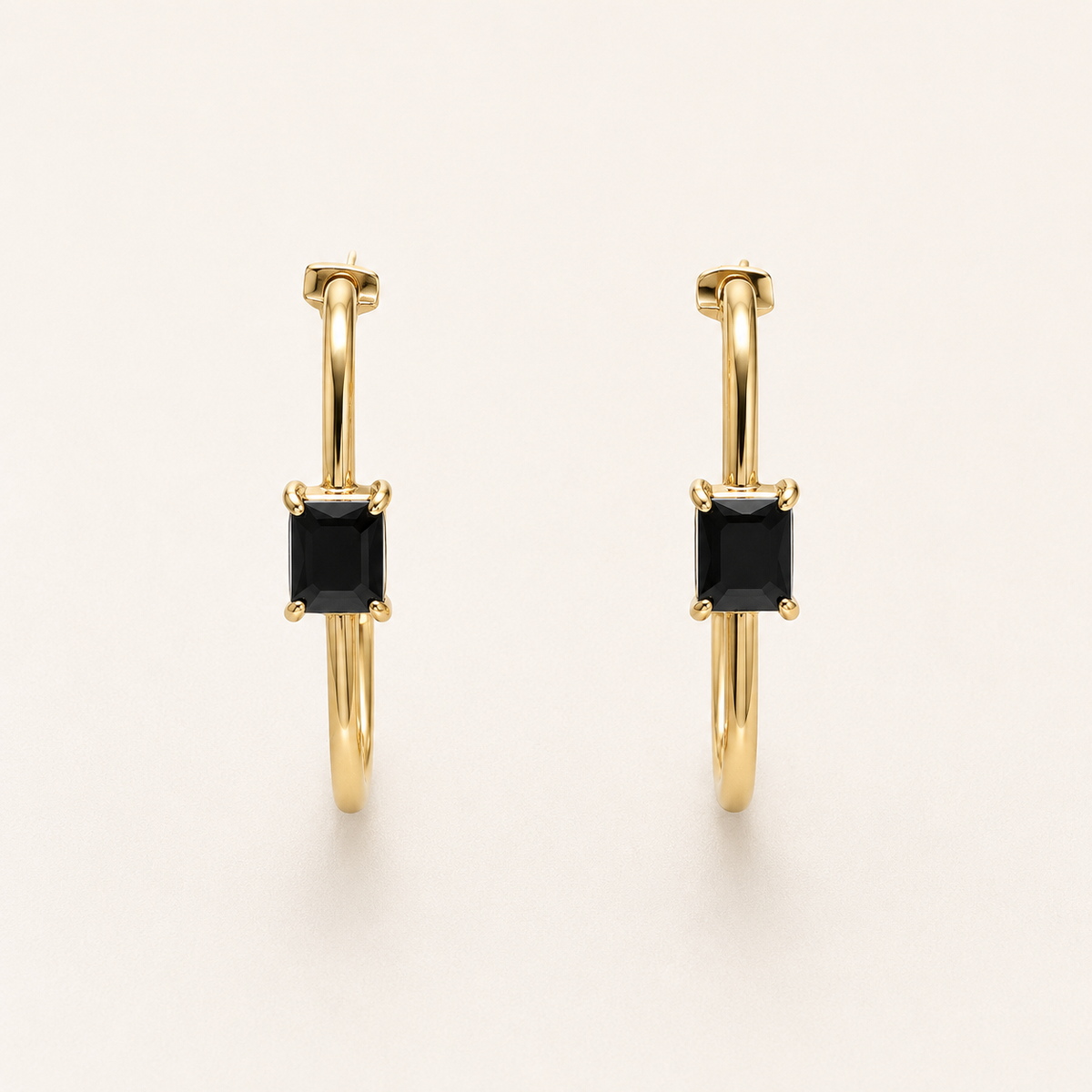 Geometric Bar Drop Earrings – sleek rectangular bar drop earrings in 18K gold plated finish for women-2
