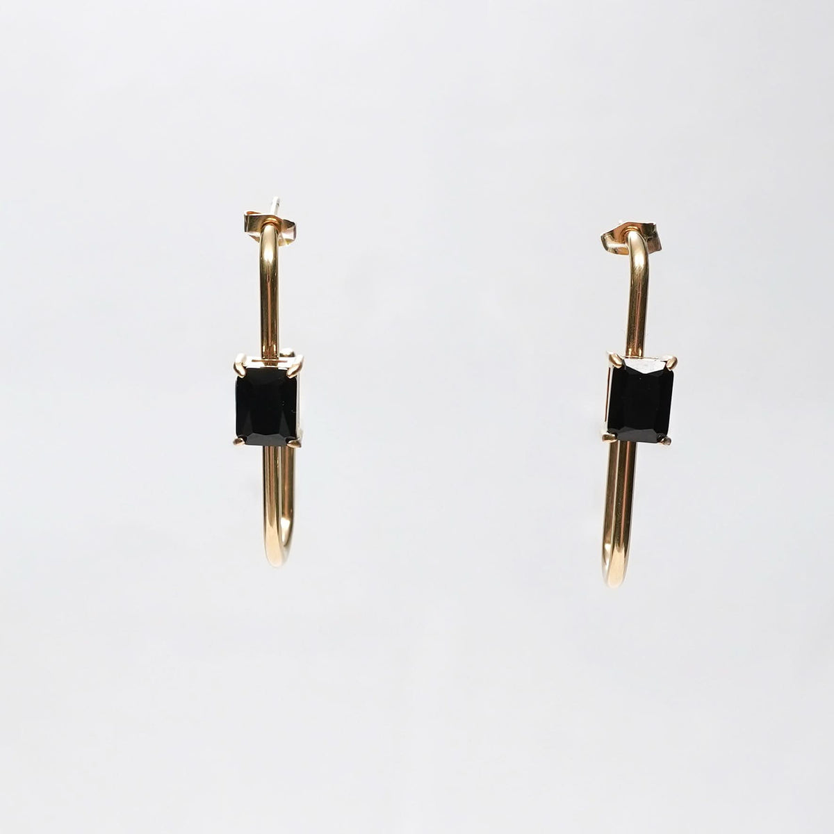 Geometric Bar Drop Earrings – sleek rectangular bar drop earrings in 18K gold plated finish for women-8