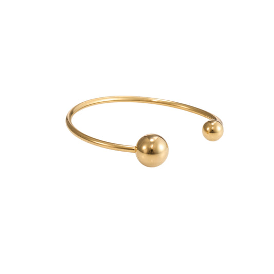 Geometric Classic Bracelet – structured geometric design gold plated bracelet for women-5