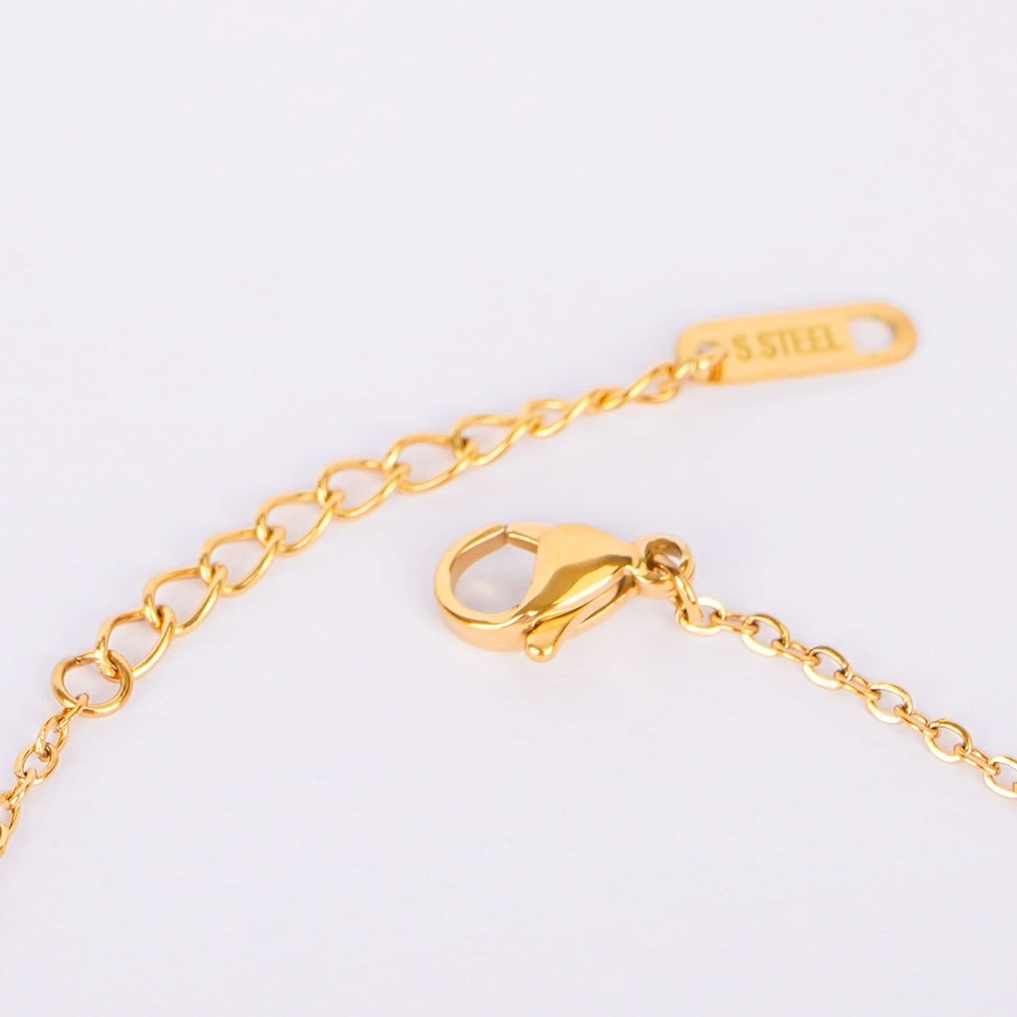 Geometric Elegance Bracelet – elegant geometric link bracelet in 18K gold plated finish for women-5