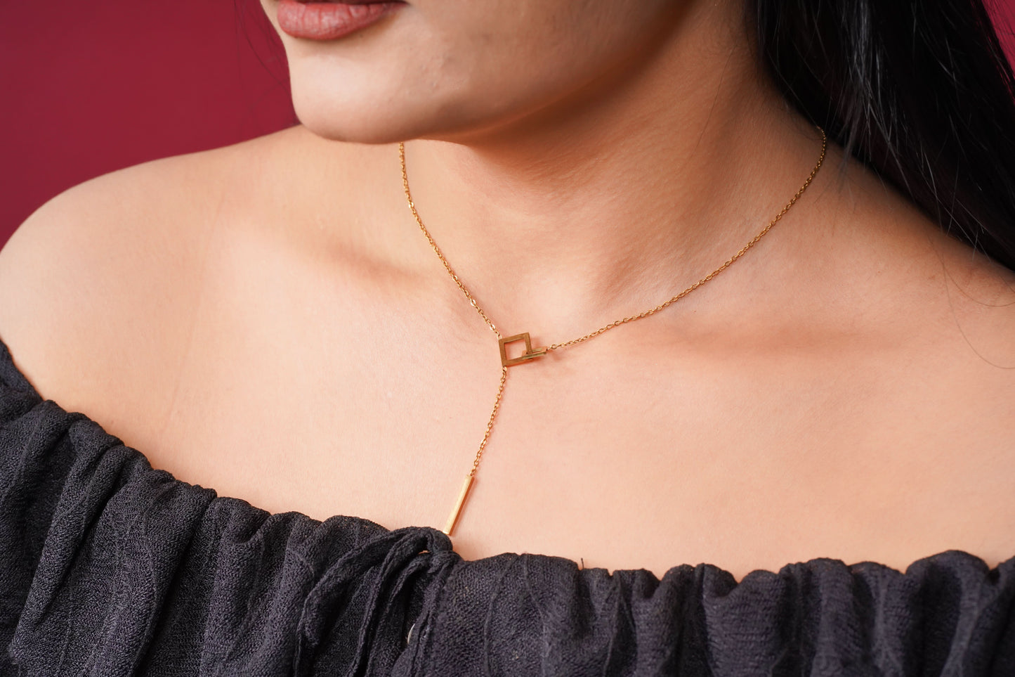 Geometric Everyday Pendant Necklace – 18K Gold Plated-3