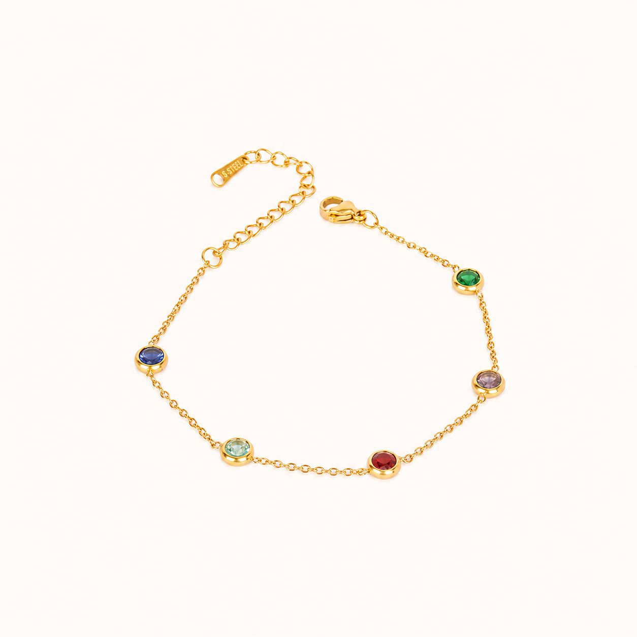 Geometric Street Style Gold Bracelet – urban street-style geometric gold plated bracelet for women