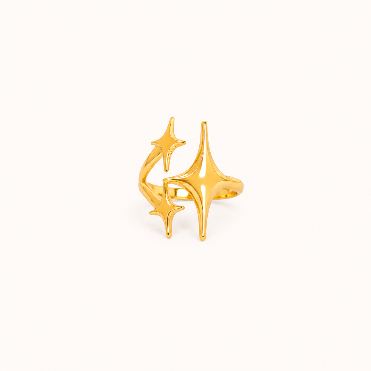 Gilded Galaxy Wrap Ring – celestial galaxy-inspired gold plated wrap ring for women