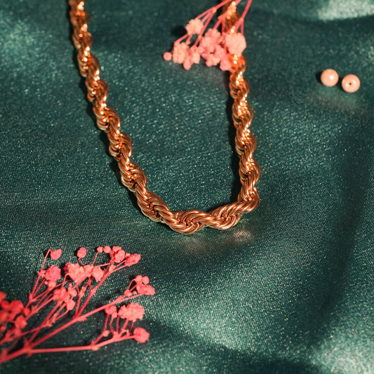 Gilded Helix Strand Necklace – helix spiral strand necklace in 18K gilded gold plated finish for women-6