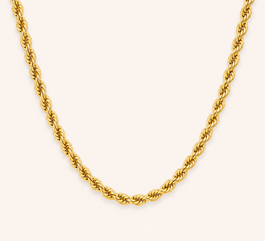 Gilded Helix Strand Necklace – helix spiral strand necklace in 18K gilded gold plated finish for women