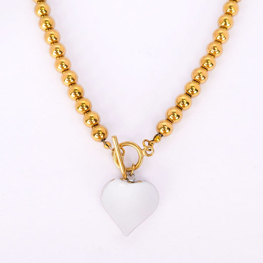 Gilded Lyric Strand Necklace – lyric-inspired gilded gold strand necklace in 18K gold plated finish for women-4