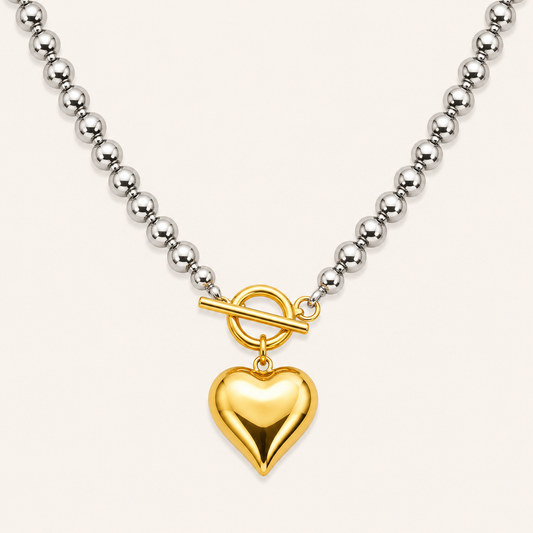 Gilded Lyric Strand Necklace – lyric-inspired gilded gold strand necklace in 18K gold plated finish for women