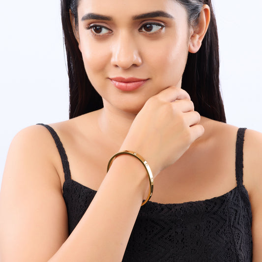 Gilded Ribbon & Orb Duo Earrings – ribbon and orb sculptural gold plated earrings for women-7