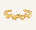 Gilded Ripple Cuff Bracelet
