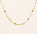 Gold Dainty Station Pendant Necklace