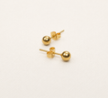 Gold Dome Stud Earrings