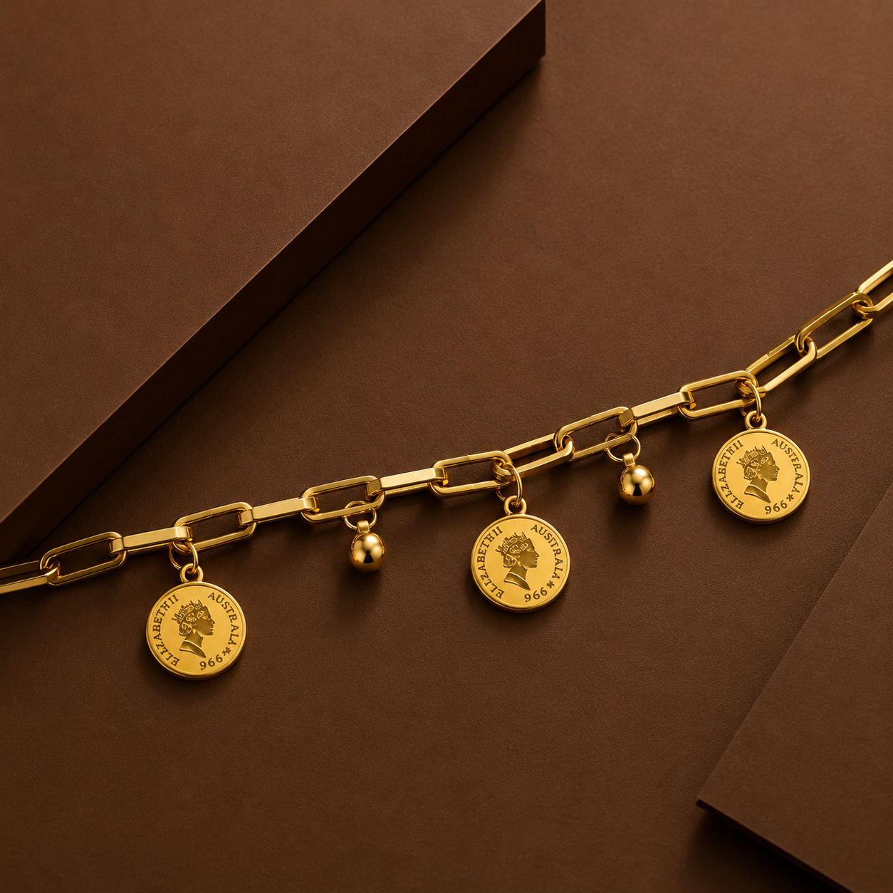 Gold Geometric Bracelet – lifestyle shot styled with everyday outfit