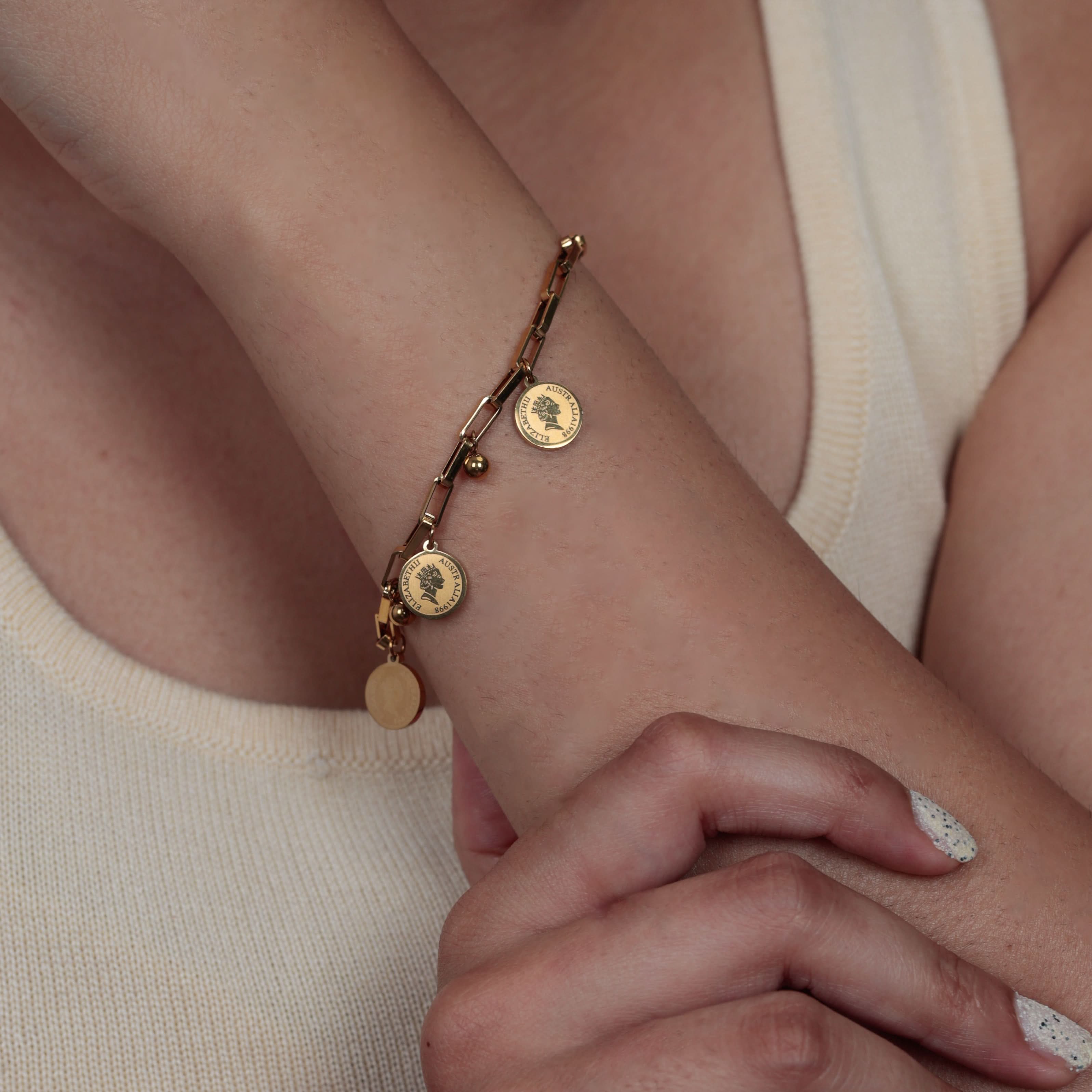 Gold Geometric Bracelet – structured geometric design gold plated bracelet for women