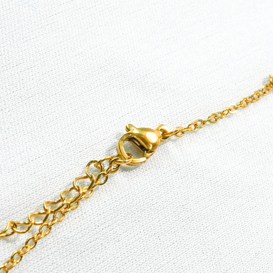 Gold Initial Letter Pendant Necklace – personalised gold letter initial charm necklace, 304 stainless steel PVD coating-13