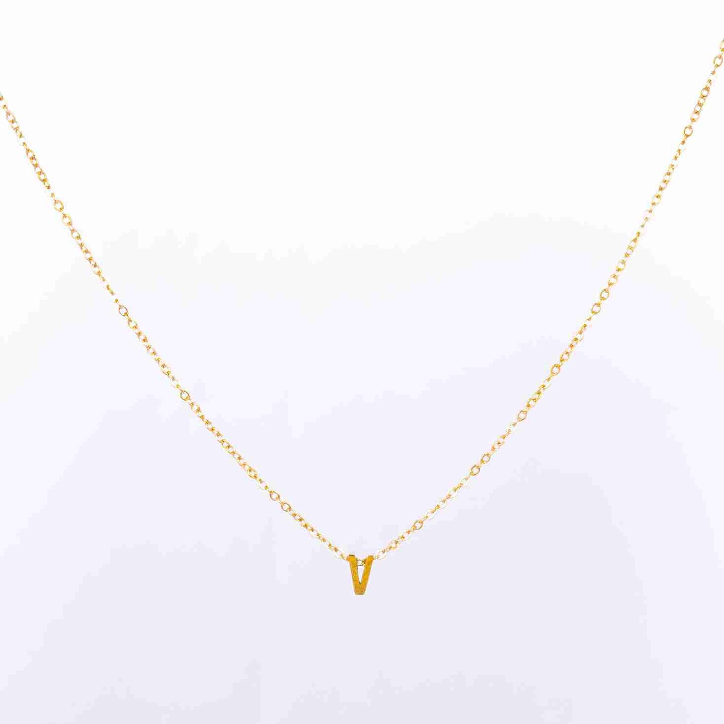 Gold Initial Letter Pendant Necklace – personalised gold letter initial charm necklace, 304 stainless steel PVD coating-28