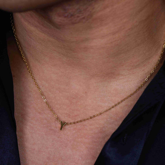 Gold Initial Letter Pendant Necklace – personalised gold letter initial charm necklace, 304 stainless steel PVD coating-31