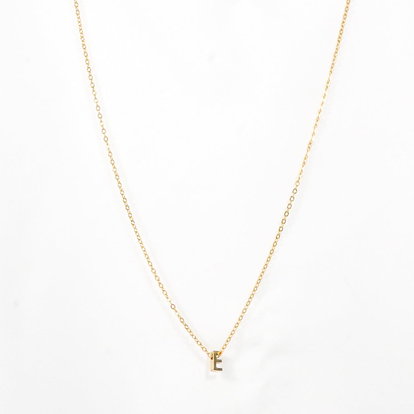 Gold Initial Letter Pendant Necklace – personalised gold letter initial charm necklace, 304 stainless steel PVD coating-4