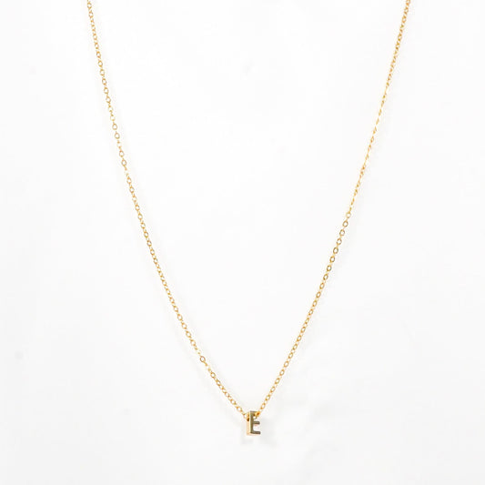 Gold Initial Letter Pendant Necklace – personalised gold letter initial charm necklace, 304 stainless steel PVD coating-4
