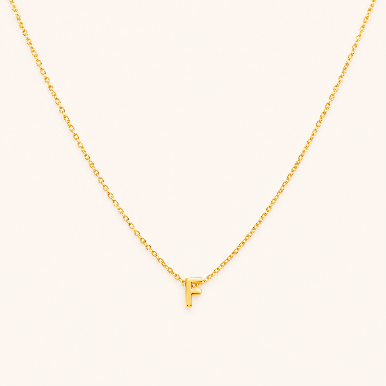 Gold Initial Letter Pendant Necklace – personalised gold letter initial charm necklace, 304 stainless steel PVD coating