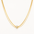 Golden Aura Double-Layer Necklace