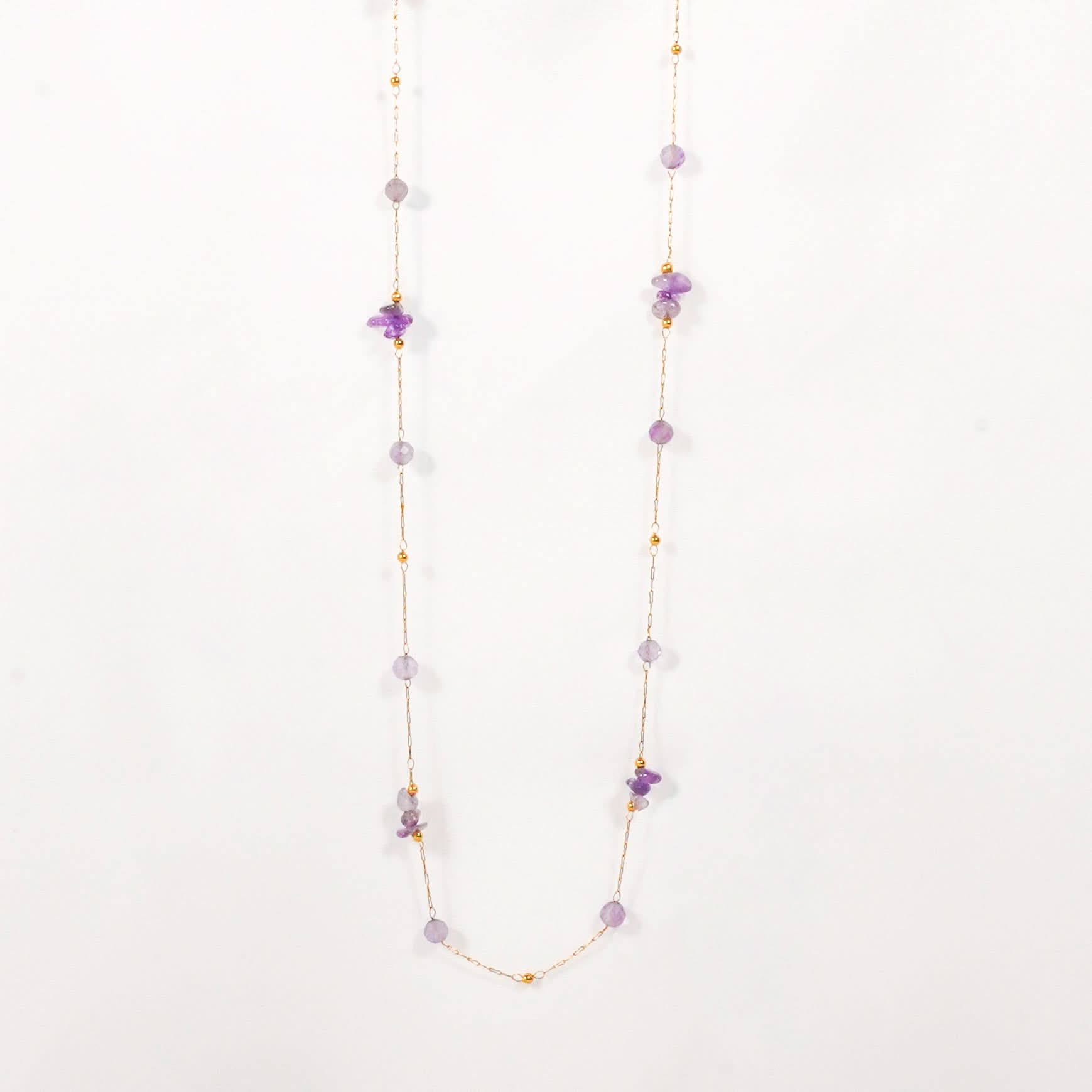Golden Bloom Pastel Crystal Station Necklace – multi-colour pastel crystal station necklace in 18K gold plated finish