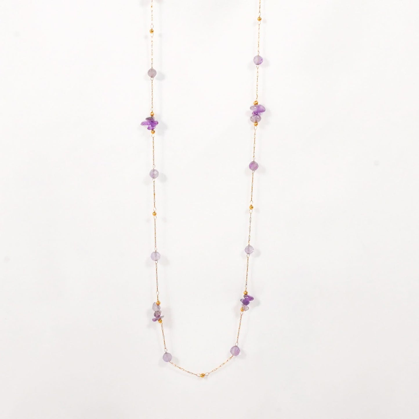 Golden Bloom Pastel Crystal Station Necklace – multi-colour pastel crystal station necklace in 18K gold plated finish
