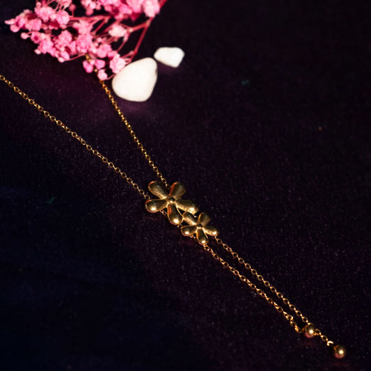 Golden Bloom Pendant Necklace – lifestyle shot styled for everyday wear