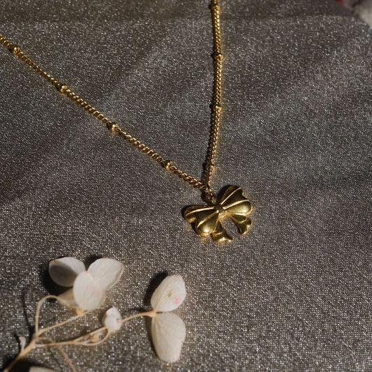Golden Butterfly Pendant Necklace – lifestyle shot styled for everyday wear