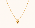 Golden Clip-Heart Classic Necklace