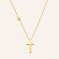 Golden Cross Elegance Necklace