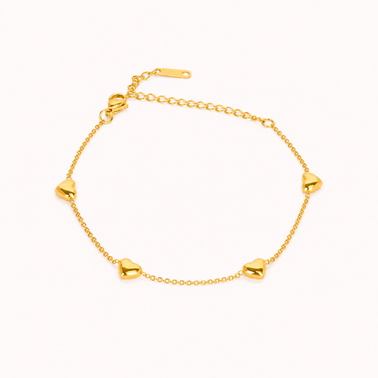 Golden Daisy Number Bracelet – close-up of the daisy charm and number detail