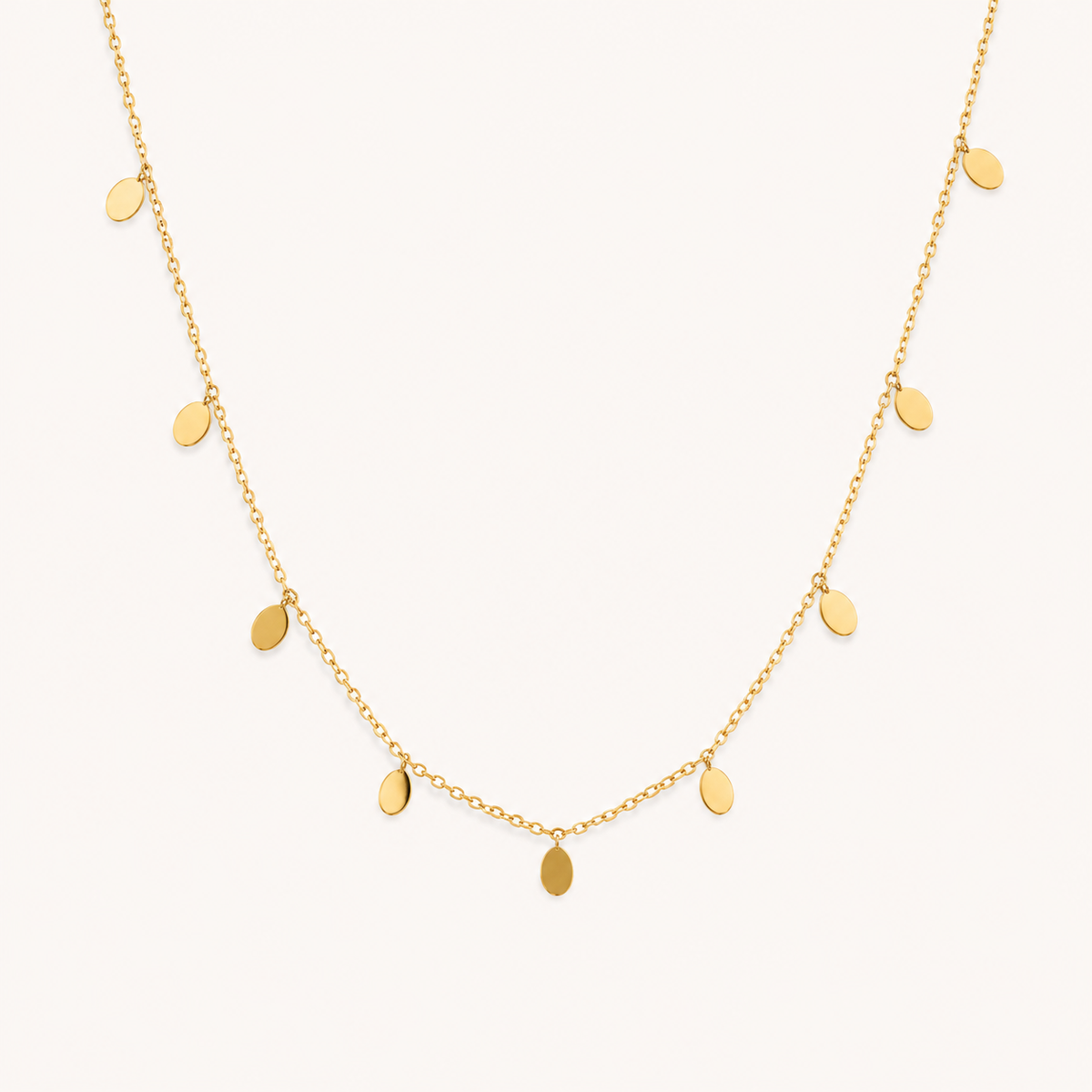 Golden Dew Classic Rect Pendant Necklace – classic rectangular pendant necklace in 18K gold plated finish-2