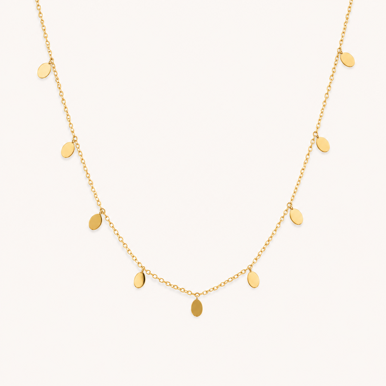 Golden Dew Classic Rect Pendant Necklace – classic rectangular pendant necklace in 18K gold plated finish-2