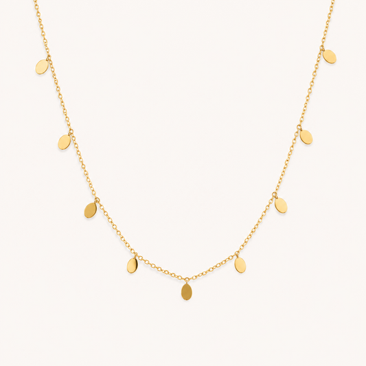 Golden Dew Classic Rect Pendant Necklace – classic rectangular pendant necklace in 18K gold plated finish-2
