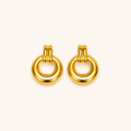 Golden Double Hoop Earrings