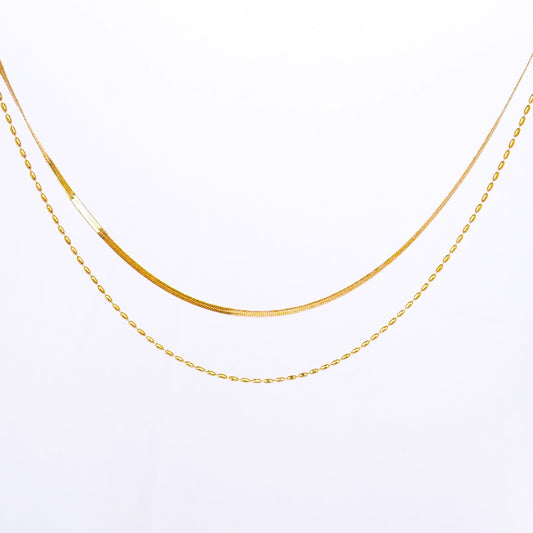 Golden Flat Snake Cauliflower Collar Necklace – worn on neckline, bold collar-length necklace