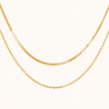 Golden Flat Snake Cauliflower Collar Necklace