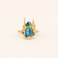 Golden Vine Wrap Prism Ring