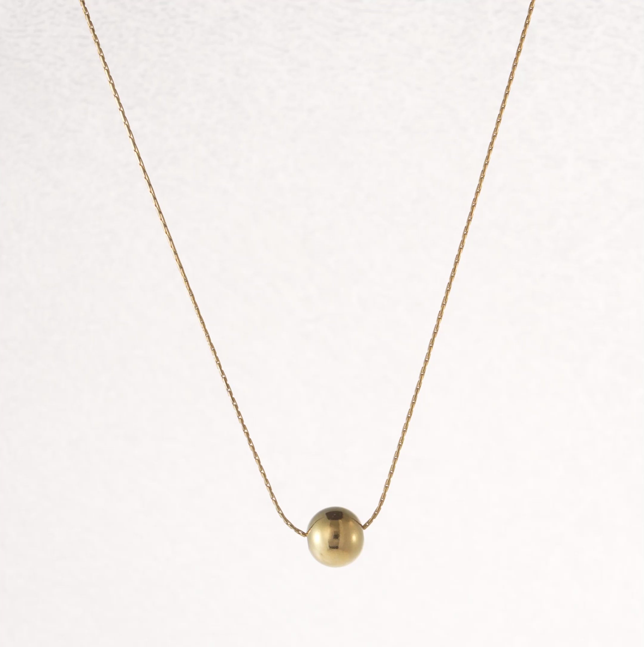Stylish Gold Ball Necklace