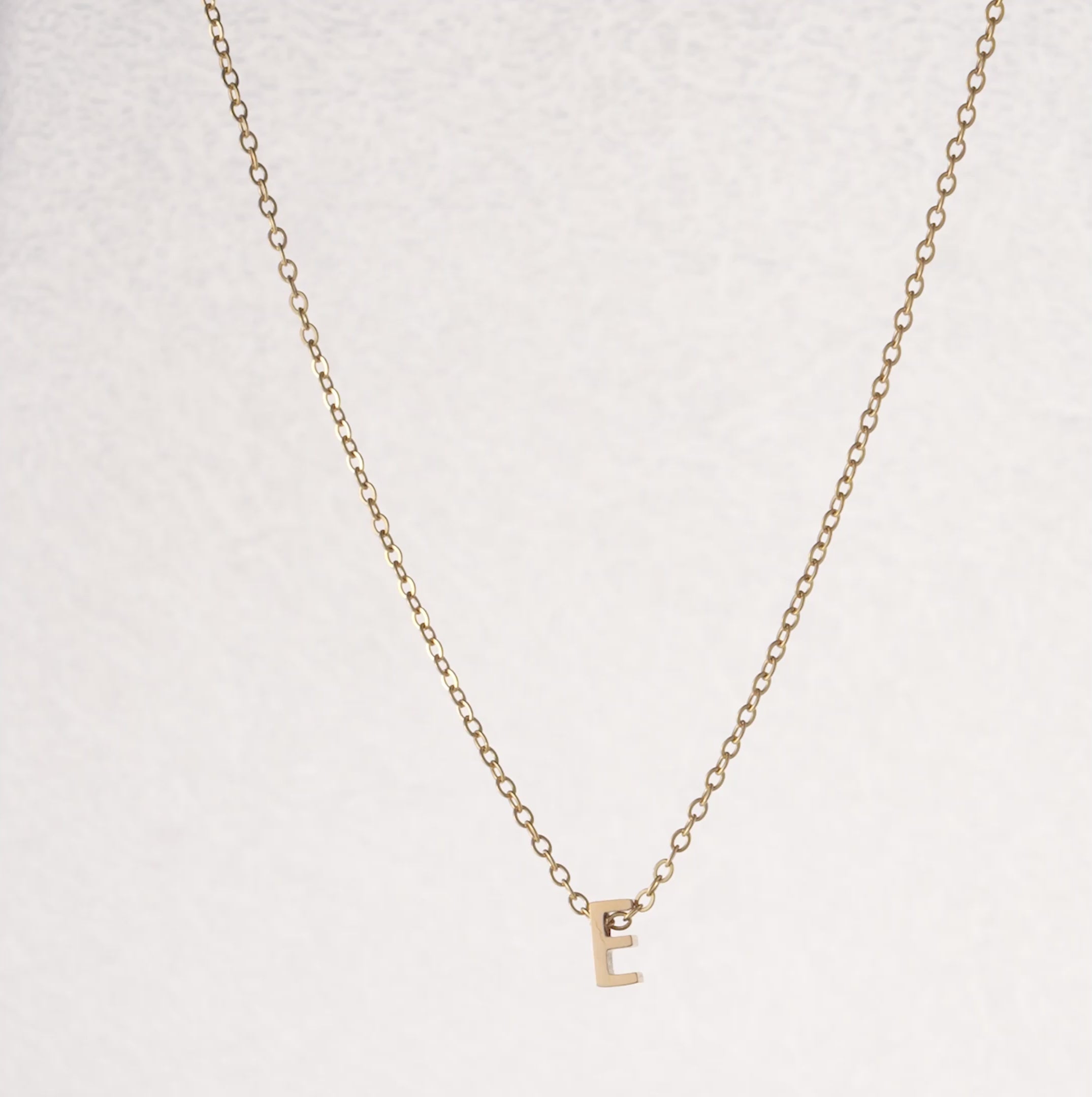 Gold Letter Pendant Necklace