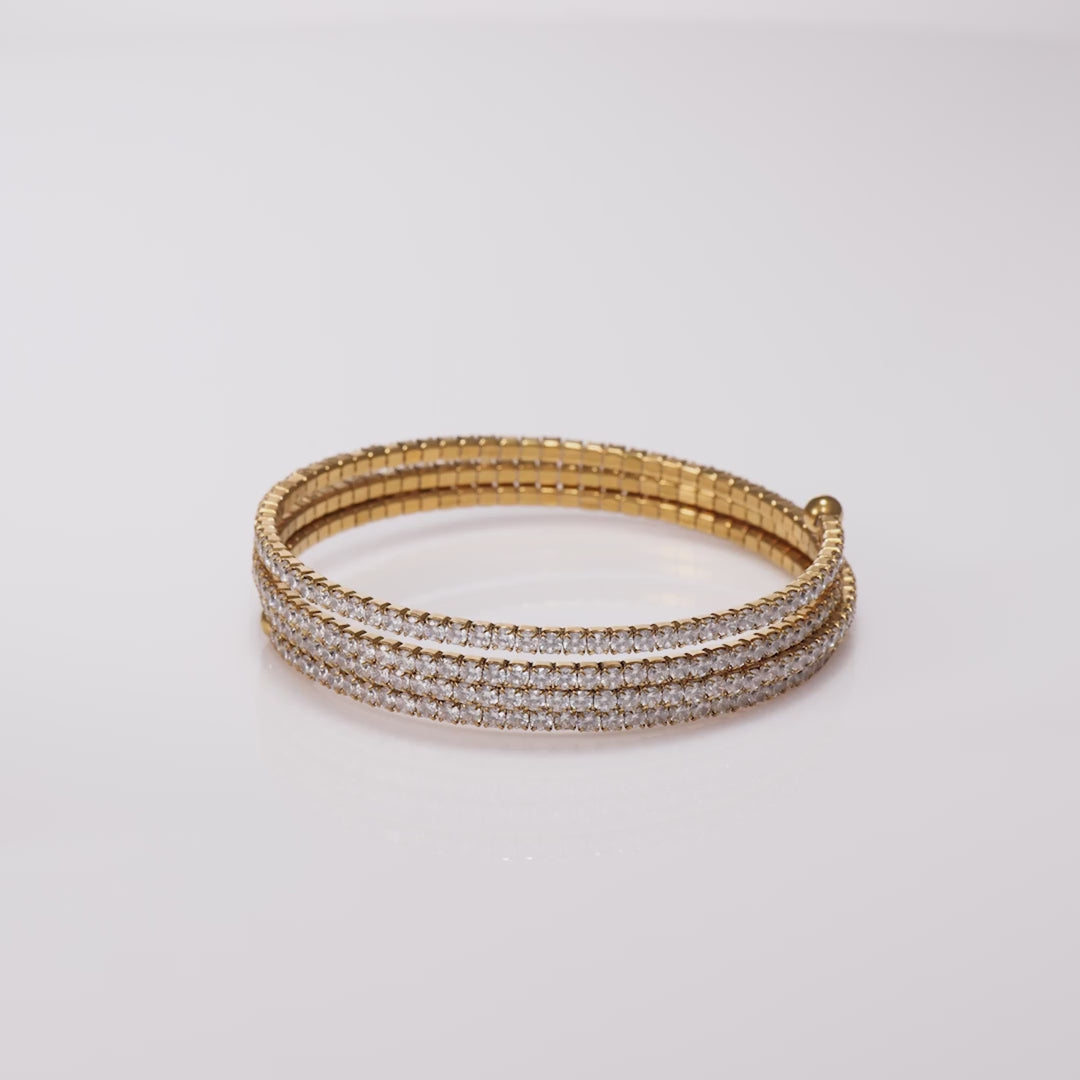 Crystal Wrap Spring Bracelet