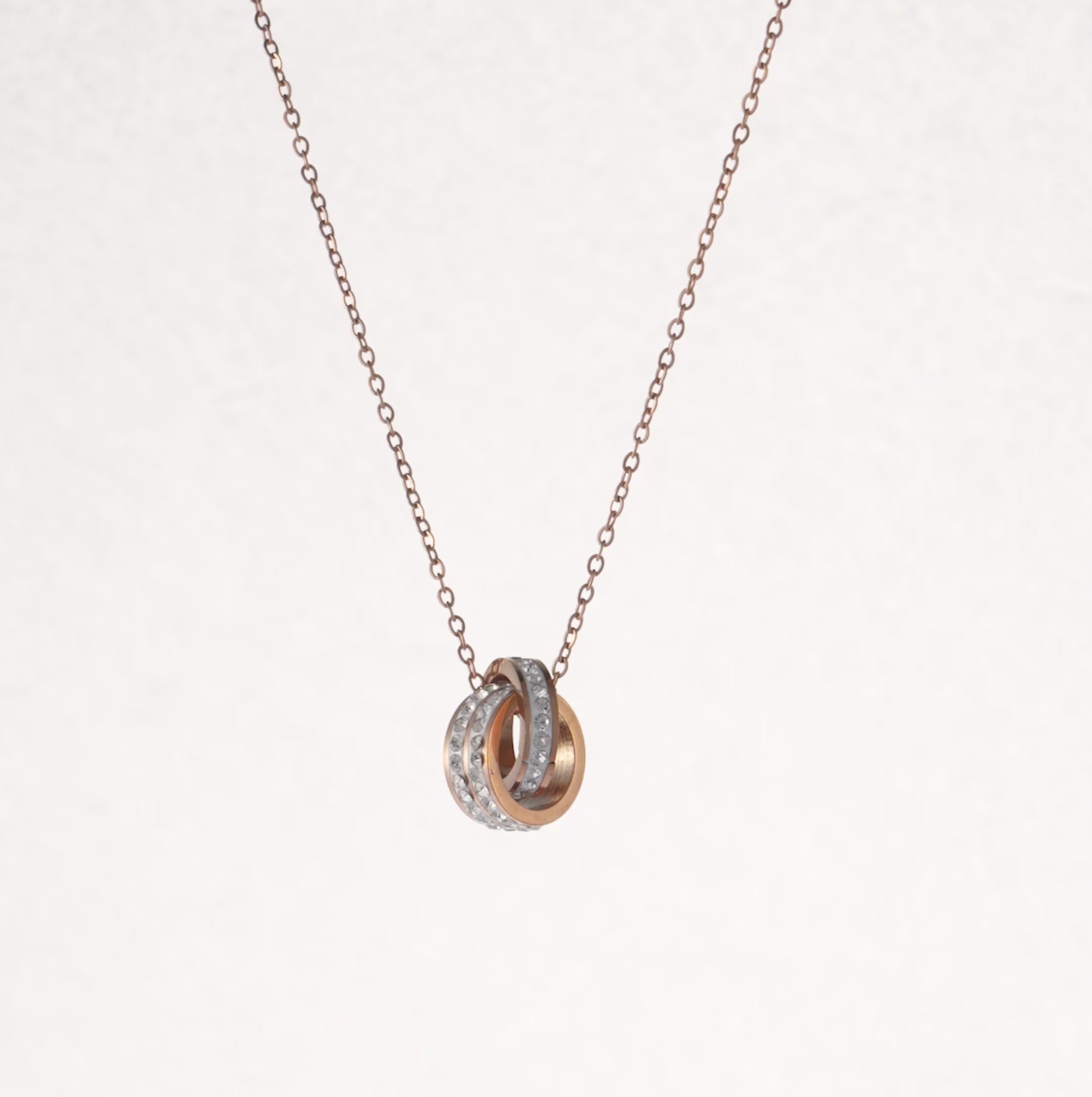 Rose Gold Ring Pendant Necklace