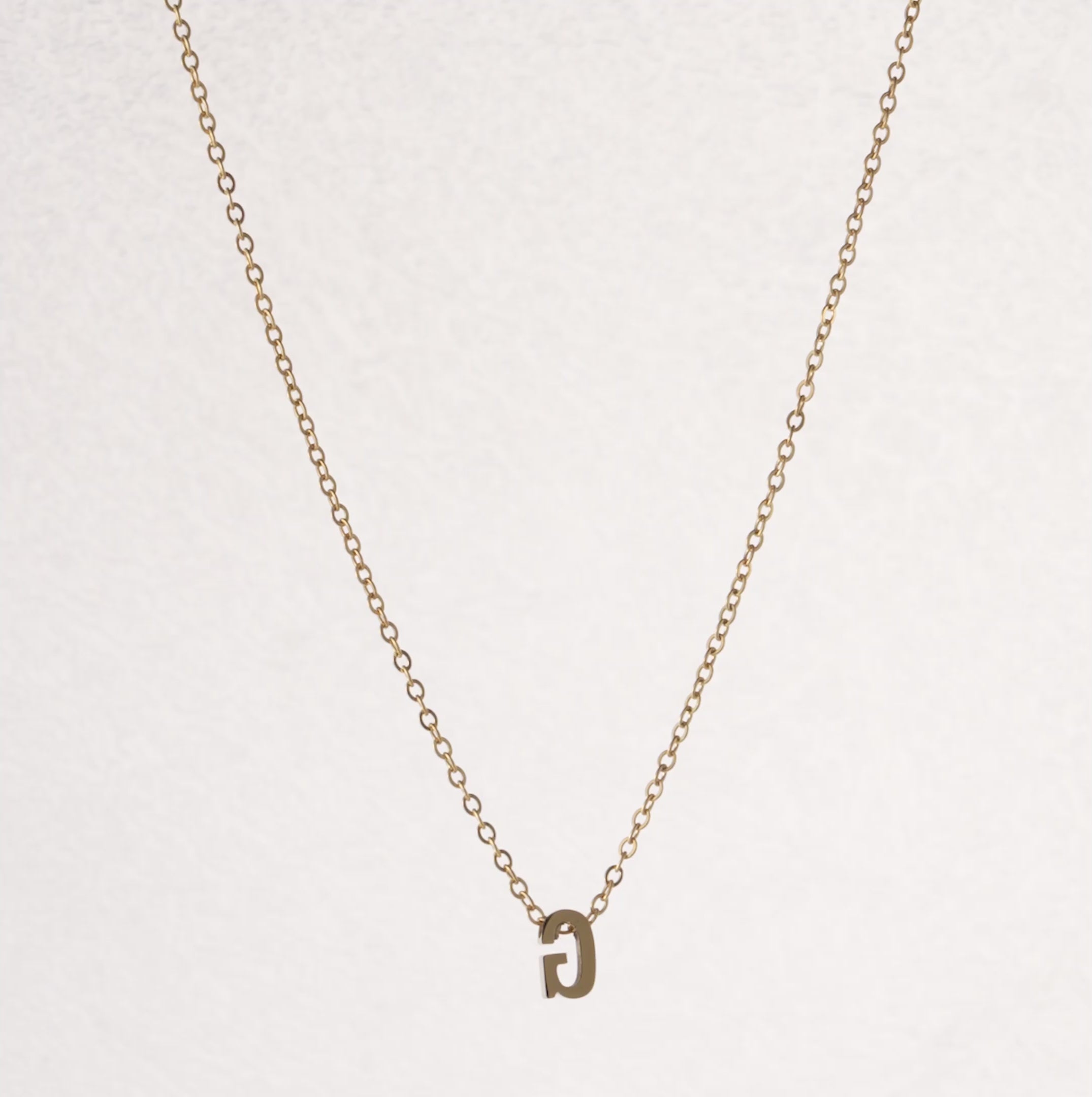 Gold Letter Pendant Necklace